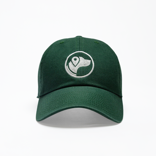 Green cap with a SpotOn logo.